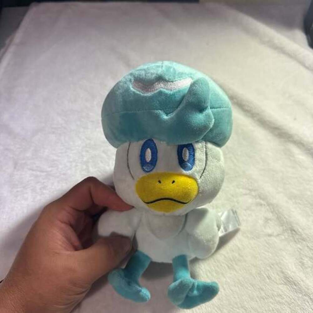 Pokemon Quaxly 7.5" Plush - White and Blue Duck Type